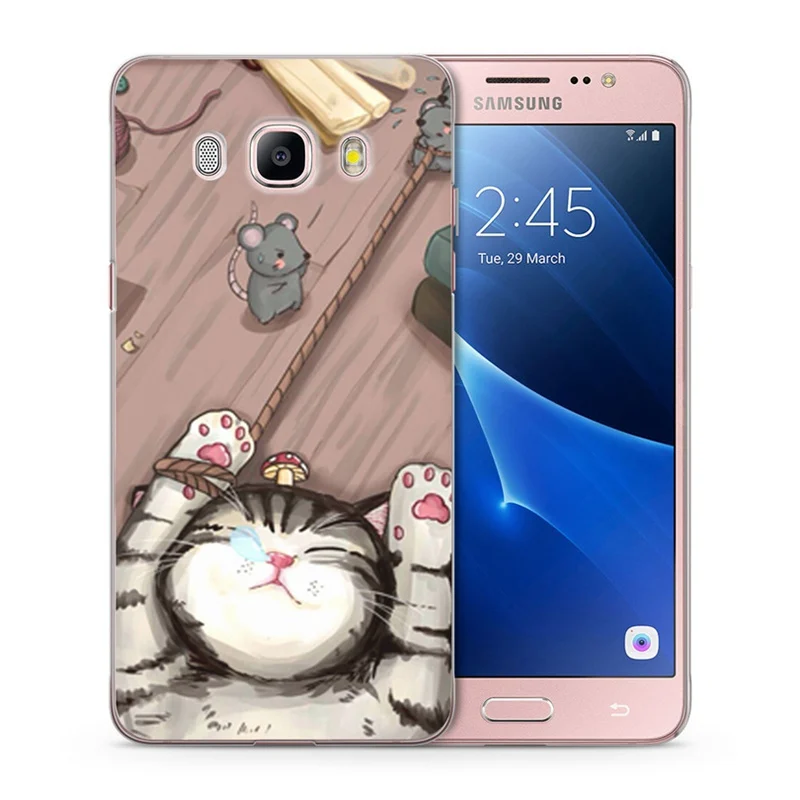 Для samsung Galaxy A3 A5 J530F J1 J2prime J3 J5 J7 G530H S8/плюс ТПУ Красочные Мягкий кот рыбы окрашены