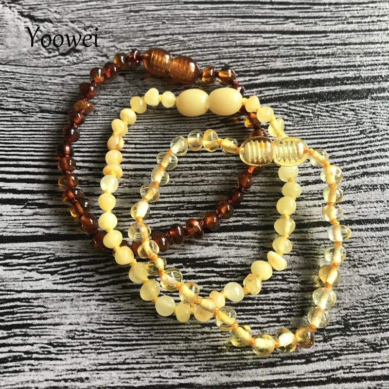 Yoowei натуральный янтарь браслет/ножной браслет для подарка женский янтарный Baltic 4