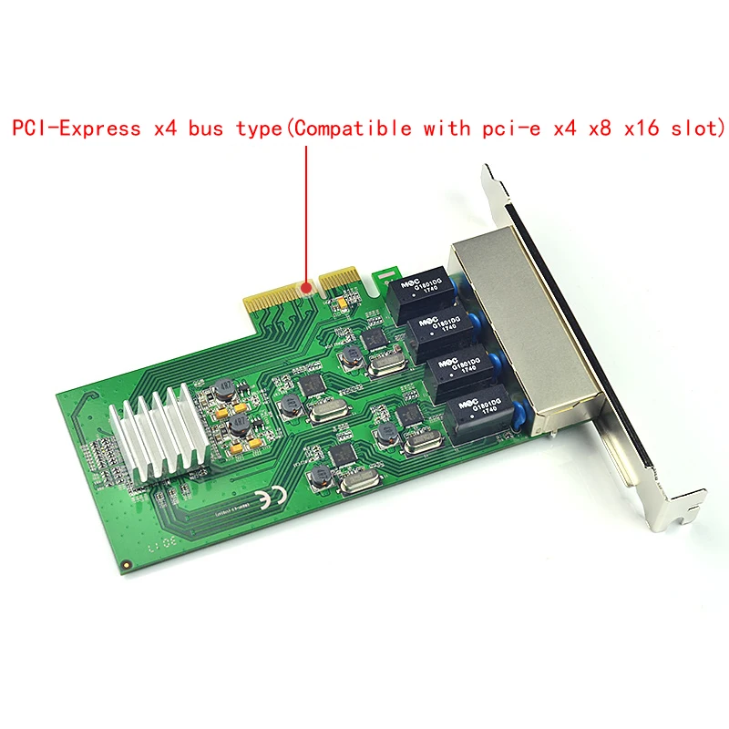 Сетевой адаптер PCI Express X4 с 4 портами 10/100/1000 Мбит/с гигабитная Ethernet Сетевая карта