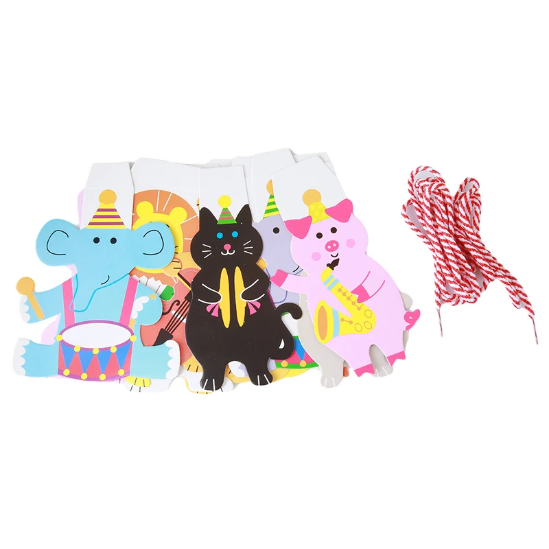 5 шт./партия праздничный баннер с изображением животных на день рождения для