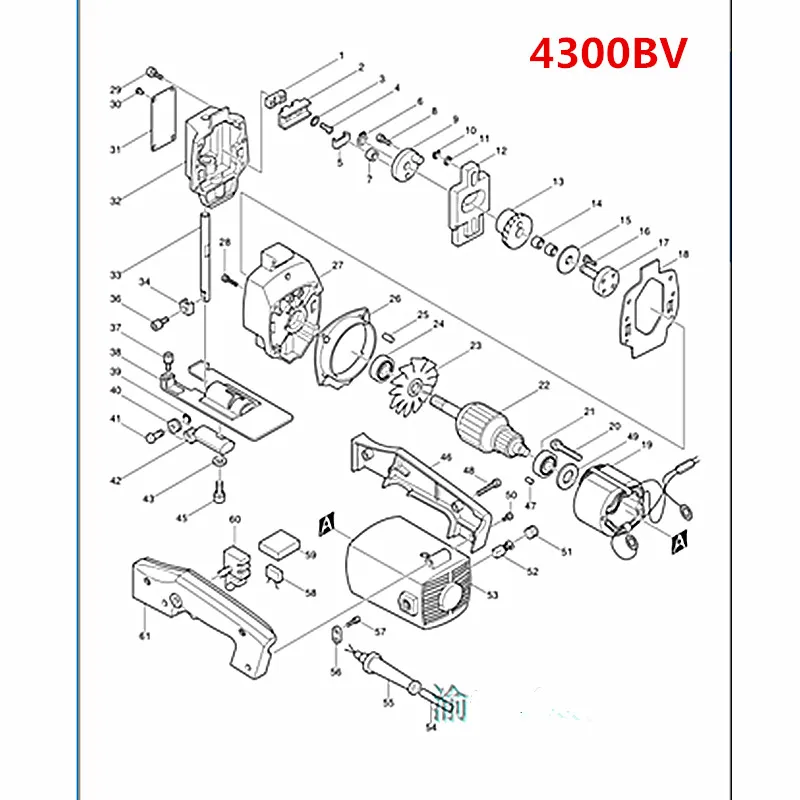 Сменные детали для перфоратора MAKITA 4300BV 512065 5 518257 4 роторный двигатель с 7 зубцами