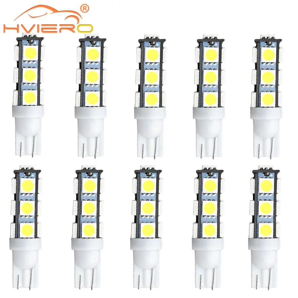 10X белый T10 5050 13smd 194 168 192 Автомобиль Авто Светодиодный Боковой габаритный фонарь Парковка резервная лампочка 194 168 W5W светодиодный Клин лампа AC/DC 12V