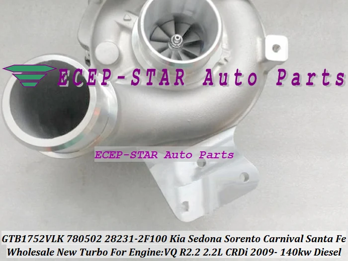 GTB1752VLK 780502 5001S 28231 2F100 турбо для KIA Sedona Sorento Carnival VQ CRDi Hyundai Santa Fe 09 R2.2 2.2L 140kw|turbo game|turbo for