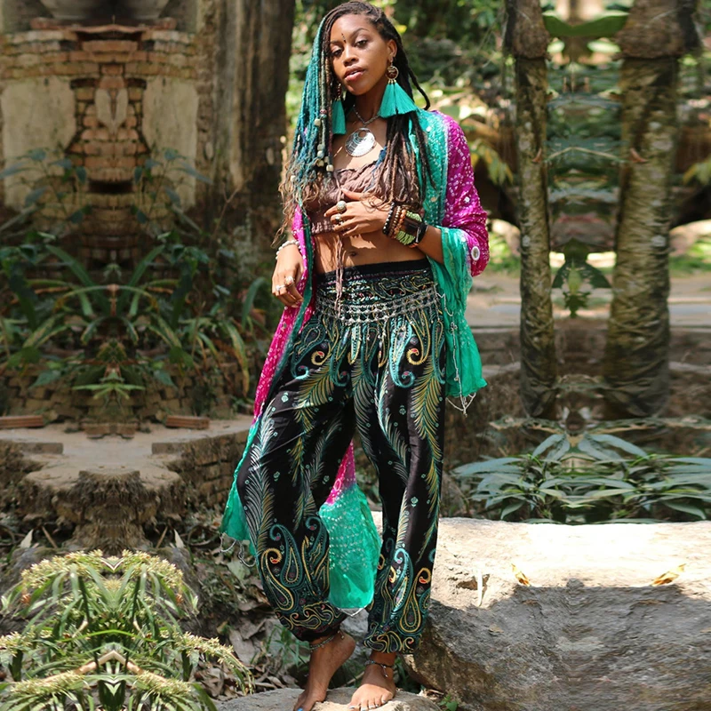 CHRLEISURE размера плюс высокая талия брюки женская одежда готический цифровой