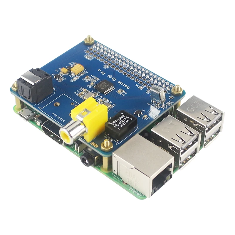 Для Raspberry Pi 3 AOIDE HIFI DiGi Pro цифровая звуковая карта, плата расширения звука для Raspberry Pi 3 Model B+ Plus 3B 2B