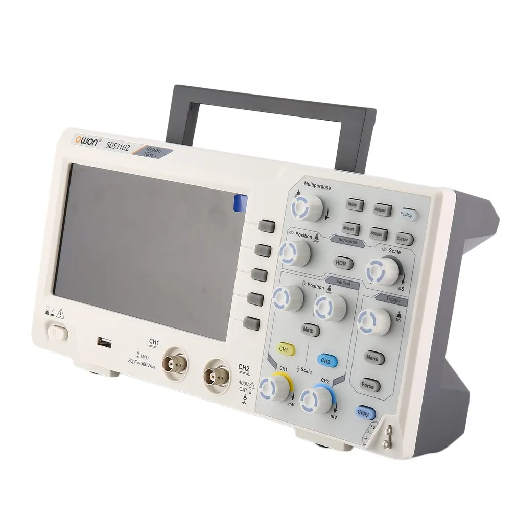 OWON SDS1102 двухканальный LCD супер-экономичный тип цифровой осциллограф Scopemeter