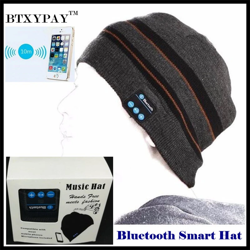 Беспроводная шапка для мальчиков и девочек мужчин женщин с Bluetooth V4.2 вязаная