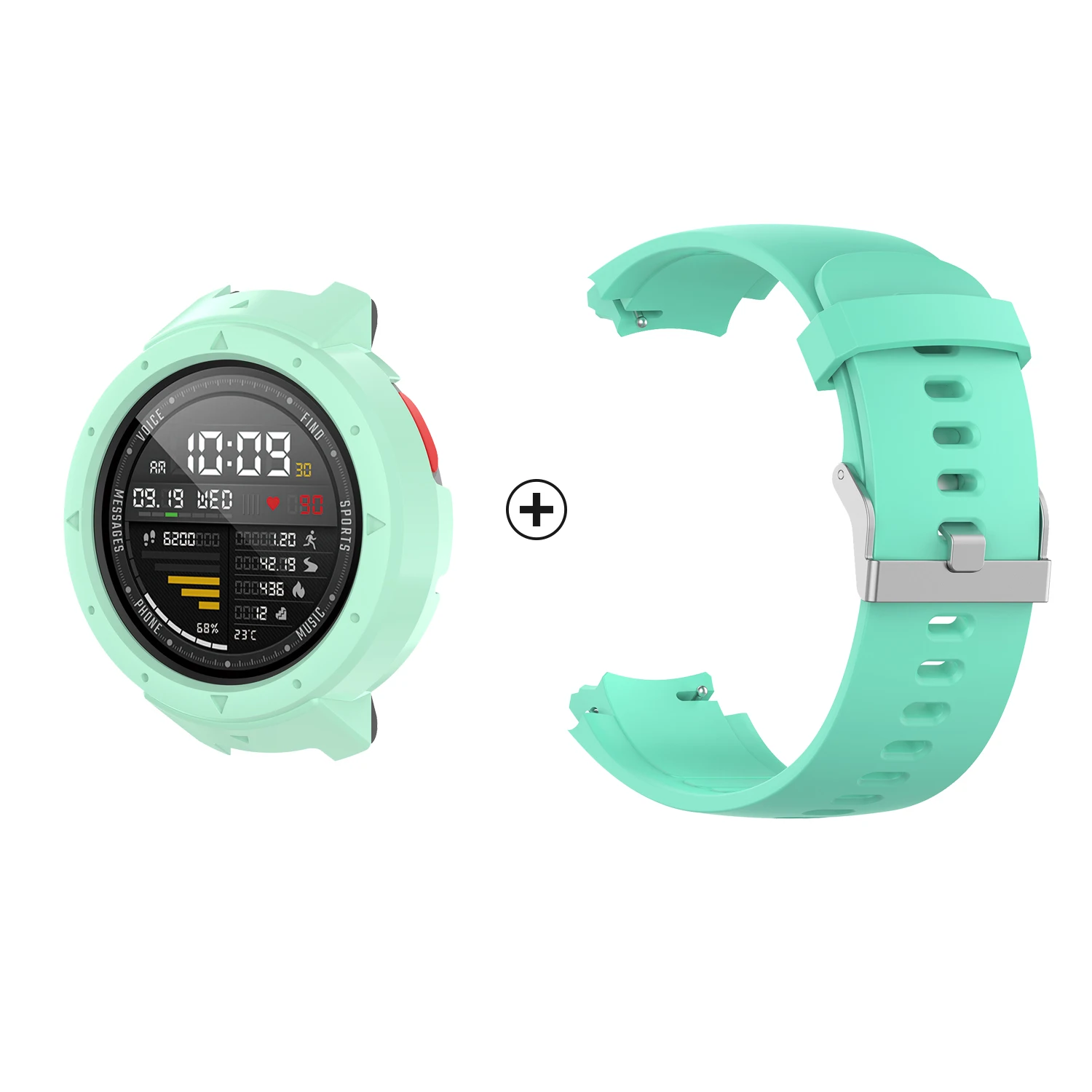 Для Amazfit Verge 2 ремешок для часов для Amazfit Verge ремешок для Amazfit Verge lite PC Csae Крышка+ Мягкий силиконовый браслет аксессуары