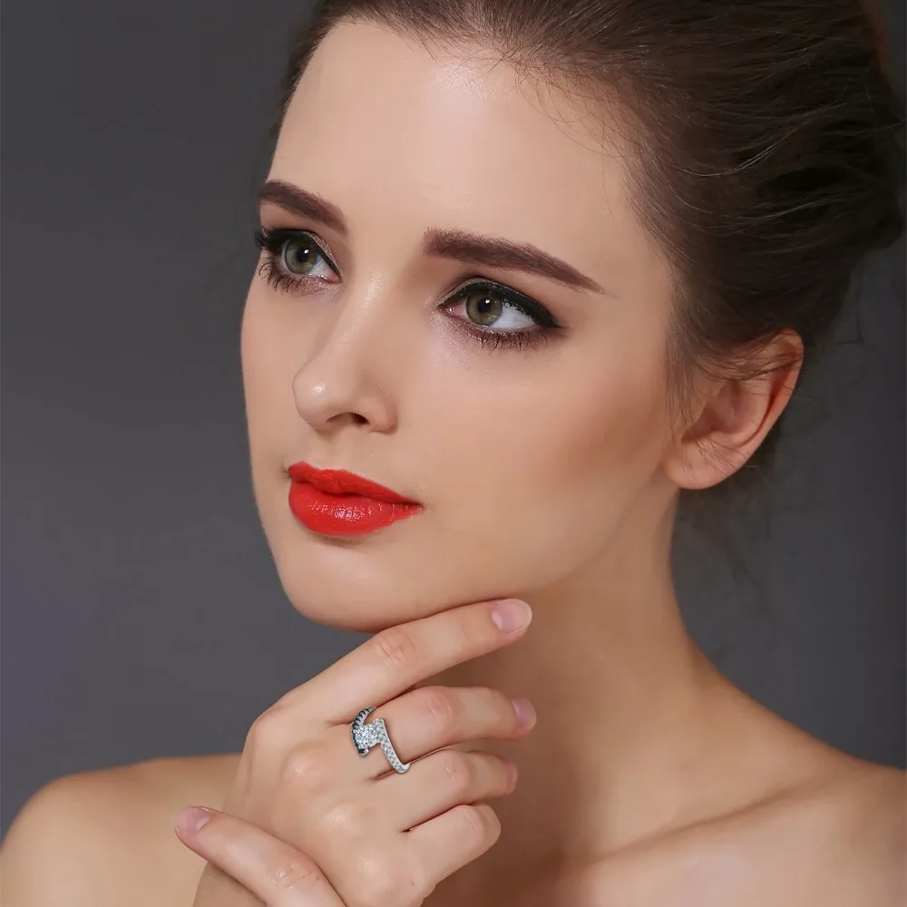 Anillos Mujer классические 925 пробы серебряные ювелирные изделия трендовые свадебные кольца для женщин обручальное кольцо Femme Bijoux Bague C011