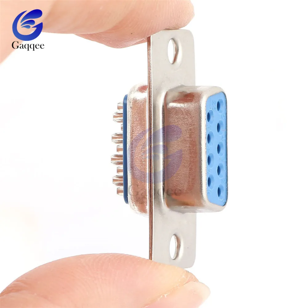 10 шт. RS232 DB9 Серийный VGA 9 контактный женский 2 рядный паяльный Тип штепсельная