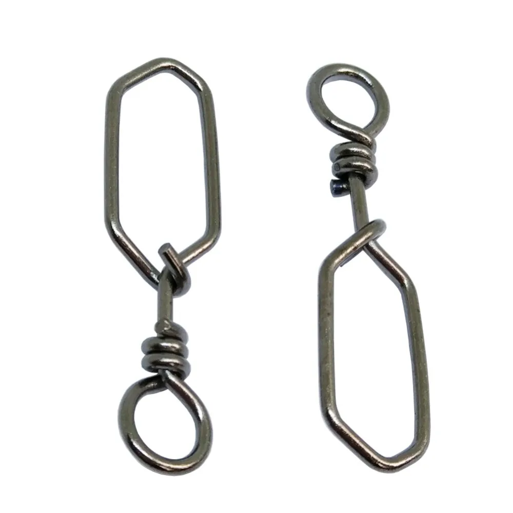 

INFOF F6009 1000pcs New Square Snap Fishing Swivels Barrel Swivel Fishing Tackle Sea River Emerillones Pesca Peche Giratorios