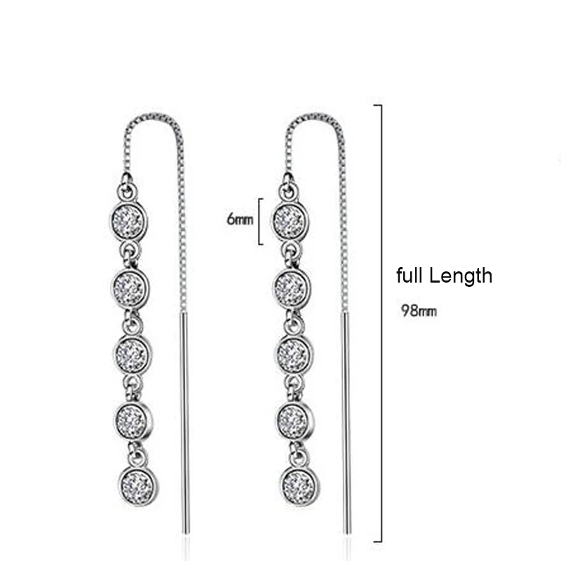 Utimtree Модные Простые длинные висячие серьги для женщин свадебные ювелирные