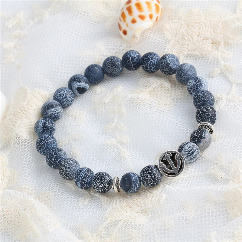Лава камень выветривания бисера Будды Браслеты для женщин и мужчин