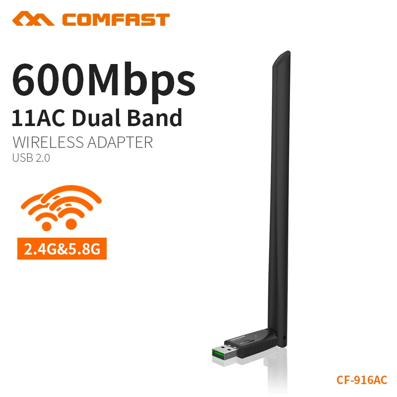 COMFAST 5 ГГц USB беспроводной Wifi адаптер 600 Мбит/с 802.11ac ethernet Сетевая карта Wi Fi приемник