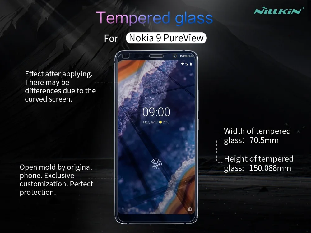 Nillkin Amazing H+ PRO 9H противовзрывное стекло пленка Закаленное стекло протектор экрана для Nokia 9 PureView