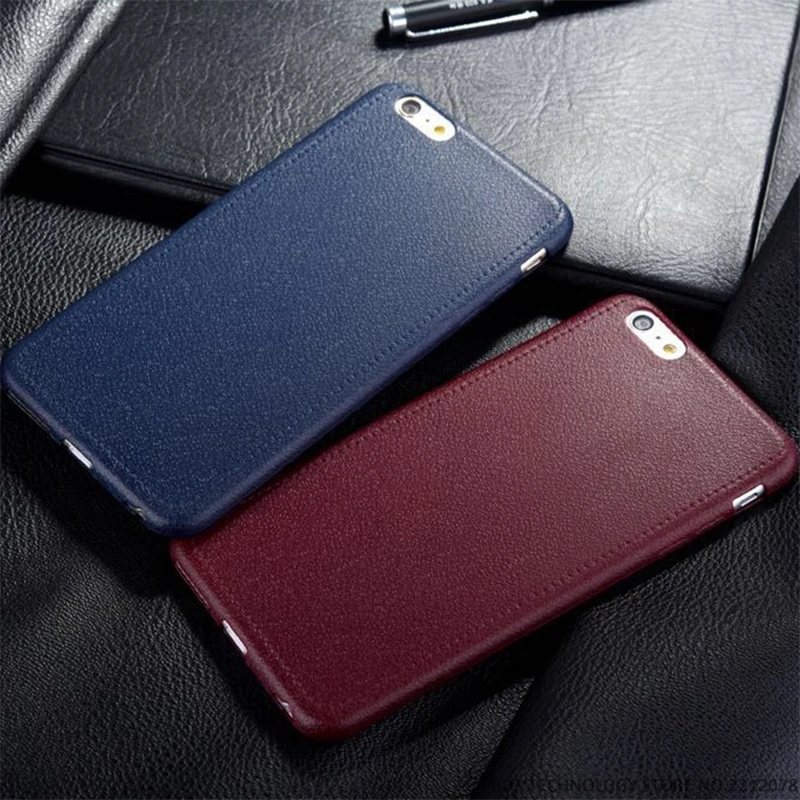 Ultra Thin Phone Cases For iPhone 5 5S SE 6 6s 7 8 Plus X 10 Cover Leather Skin Soft TPU Silicone Case 6S |