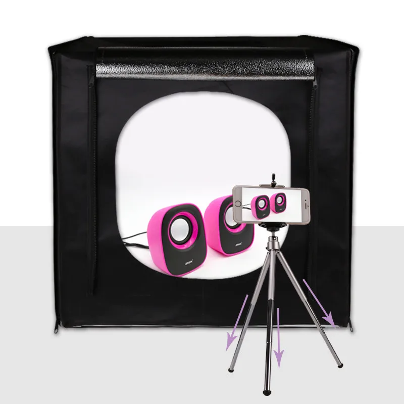 

LED Studio Set 60cm Taobao Professional Photography Light Box Simple portable light box photo equipment props CD50