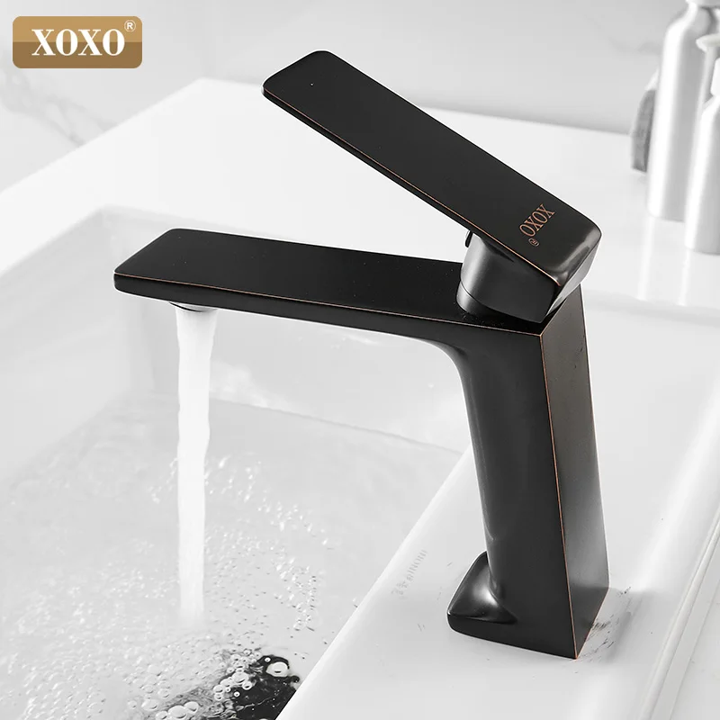 

XOXO Basin Faucet Hot and Cold Single Handle Hole Bathroom Sink Faucet Faucet Basin Taps Deck Mounted Wash Mixer TapCrane 21115