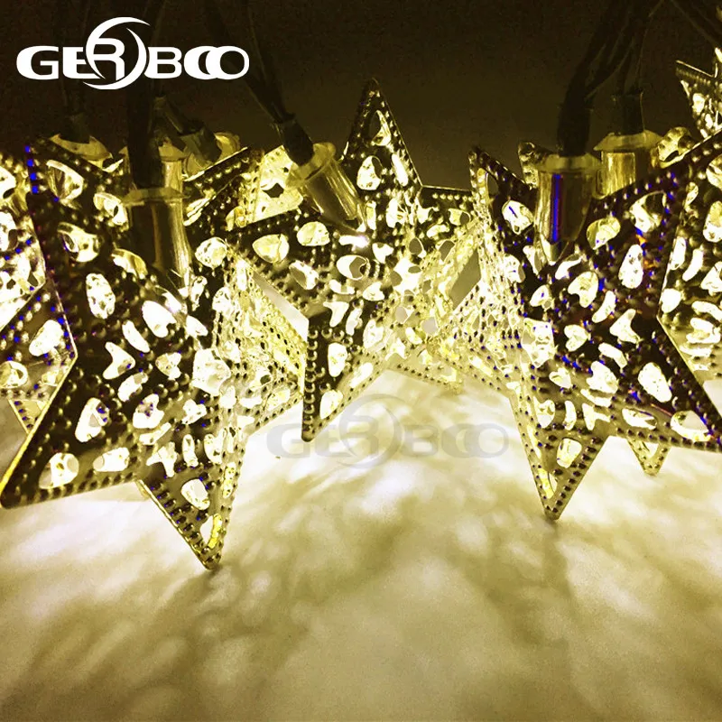 Солнечные огни строки Открытый Водонепроницаемый 10 Светодиодный лампа