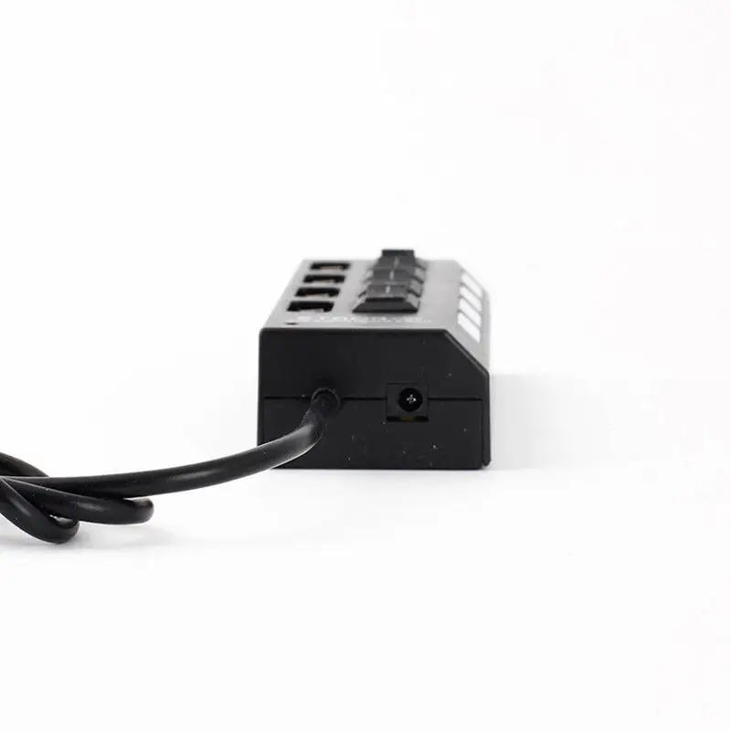 Горячая Распродажа LED 4 порта USB 2 0 Hub Высокоскоростной кнопки