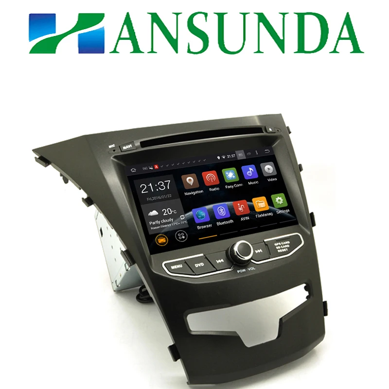 Автомобильный DVD GPS для SsangYong New Actyon/Korando 2014 2 ГБ + 16 android 6 0 с 3/4G Wi Fi емкостным экраном
