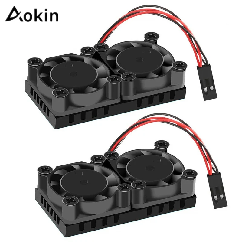 Aokin для Raspberry Pi охлаждающий вентилятор с теплопроводящей клейкой лентой и