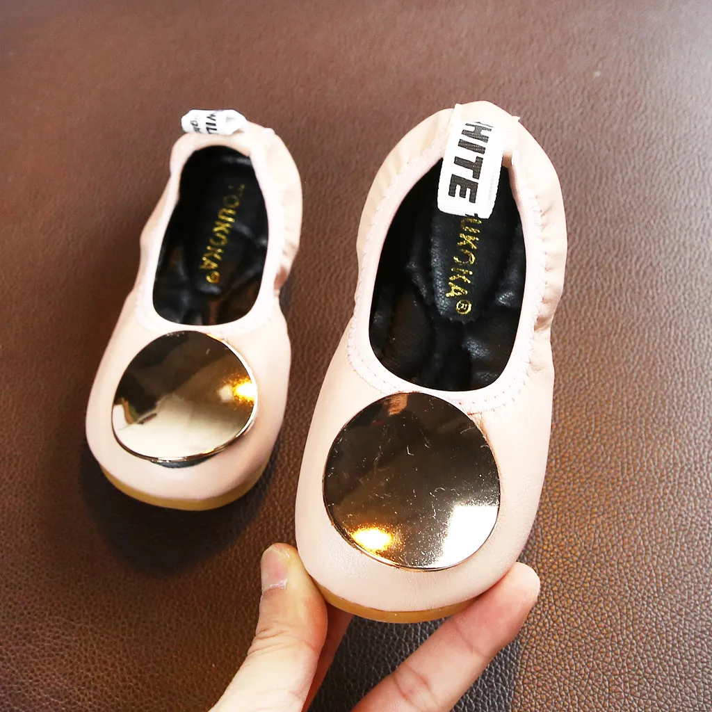 Обувь для младенцев детская обувь девочек с металлическим рисунком повседневная