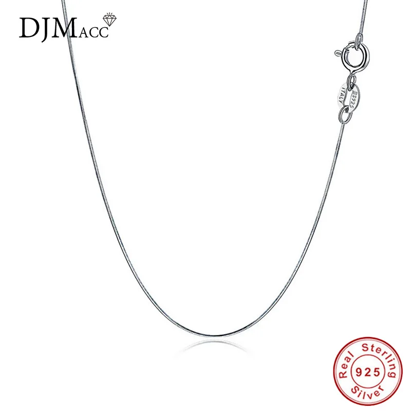 Змеиная цепочка DJMACC S925 ожерелье сделано в латели подходит для кулона женщин