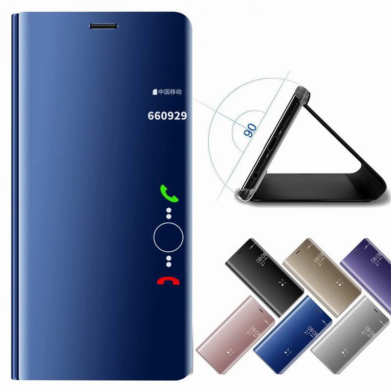 Роскошный зеркальный флип чехол из искусственной кожи для телефона huawei nova 3 i