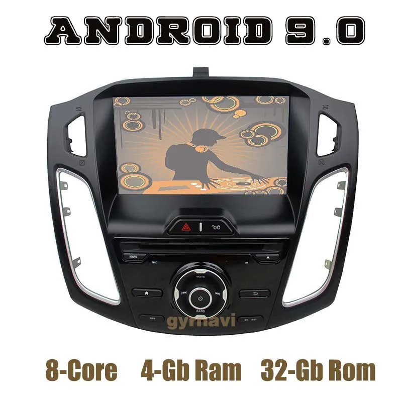 Android 9,0 Автомобильный gps DVD мультимедийный плеер для ford focus 3 2012 2013 с восьмиядерным процессором PX5 4+ 32GB Авто Стерео головное устройство