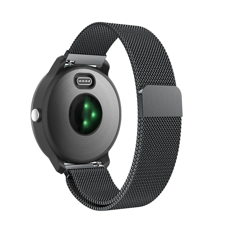 Магнитный 20 мм металлический ремешок из нержавеющей стали для Garmin Vivoactive3 3 Vivomove HR, умный Браслет для Forerunner 645, ремешок для браслета