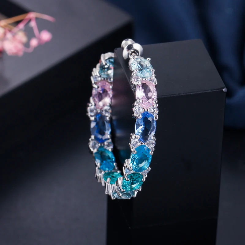 CWWZircons большие круглые черные золотые разноцветные синие кубические циркониевые
