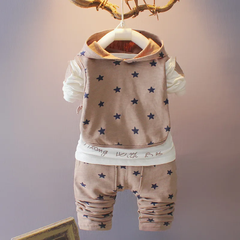 2017 new spring and autumn baby suits boys girls clothing set children's small sets of three free shipping | Детская одежда и