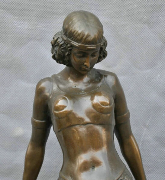22 &quotБронзовая Древняя египетская статуя жены Фараона Клеопатра Сфинкс|statue