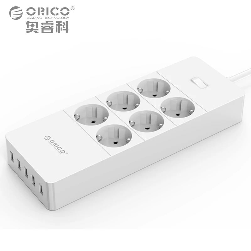 ORICO Защита от перенапряжения USB зарядное устройство бытовая техника 4 6 8 AC EU шнур