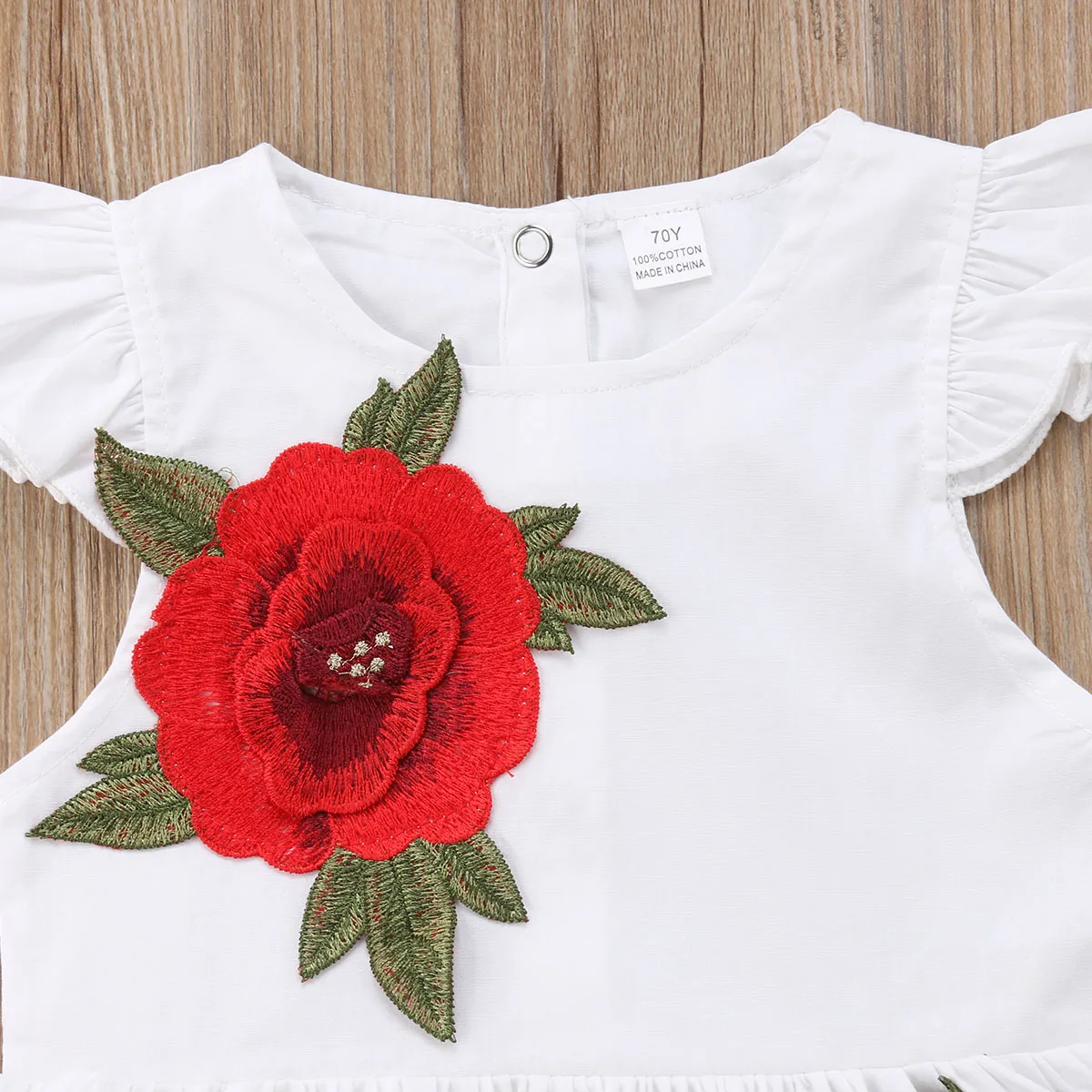 Детское боди с цветочной вышивкой для девочек летние хлопковые вечерние комбинезоны маленьких