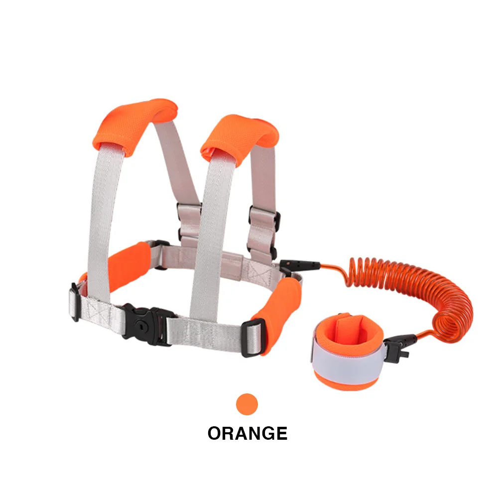 Orange Дети анти-потерянный чтобы учиться ходить ремень для малышей со страховочными ремнями детские ходунки ремень на запястье для детей - Цвет: Orange