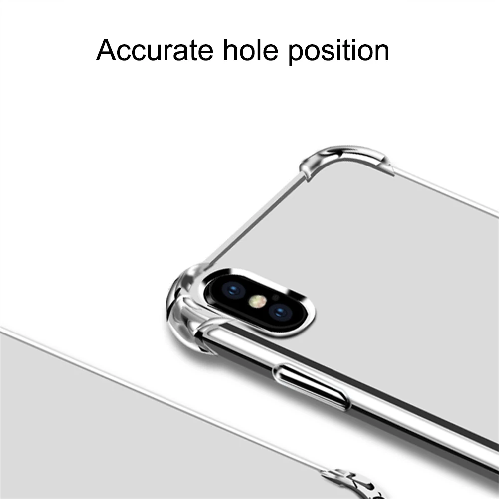 Модный противоударный бампер прозрачный силиконовый чехол для телефона iPhone X XS XR
