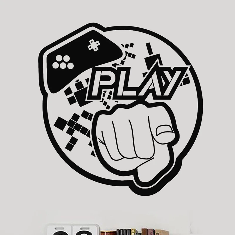Игра наклейка на ручку Видео игровой контроллер Стикеры играть плакаты тематики
