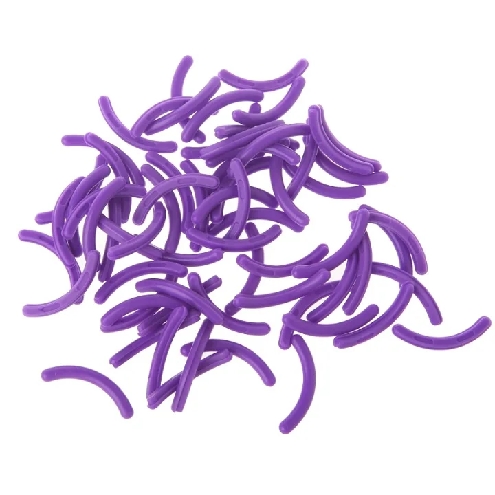Фиолетовый 6 шт для женщин и девочек, сменные силиконовые подушечки для макияжа, сменные бигуди для ресниц - Цвет: Фиолетовый