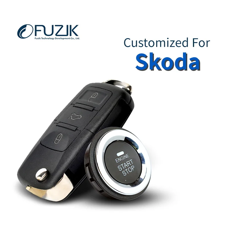 Fuzik Keyless Go умный ключ без ключа для дистанционного запуска skoda fabia rapid spaceback octavia yeti