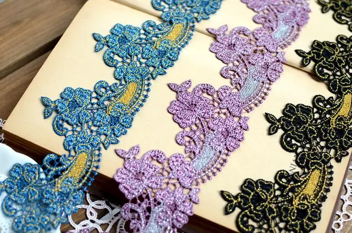 Кружевная Сетка с вышивкой аксессуары для одежды ручной работы 5 6 см 1 метр|embroidered