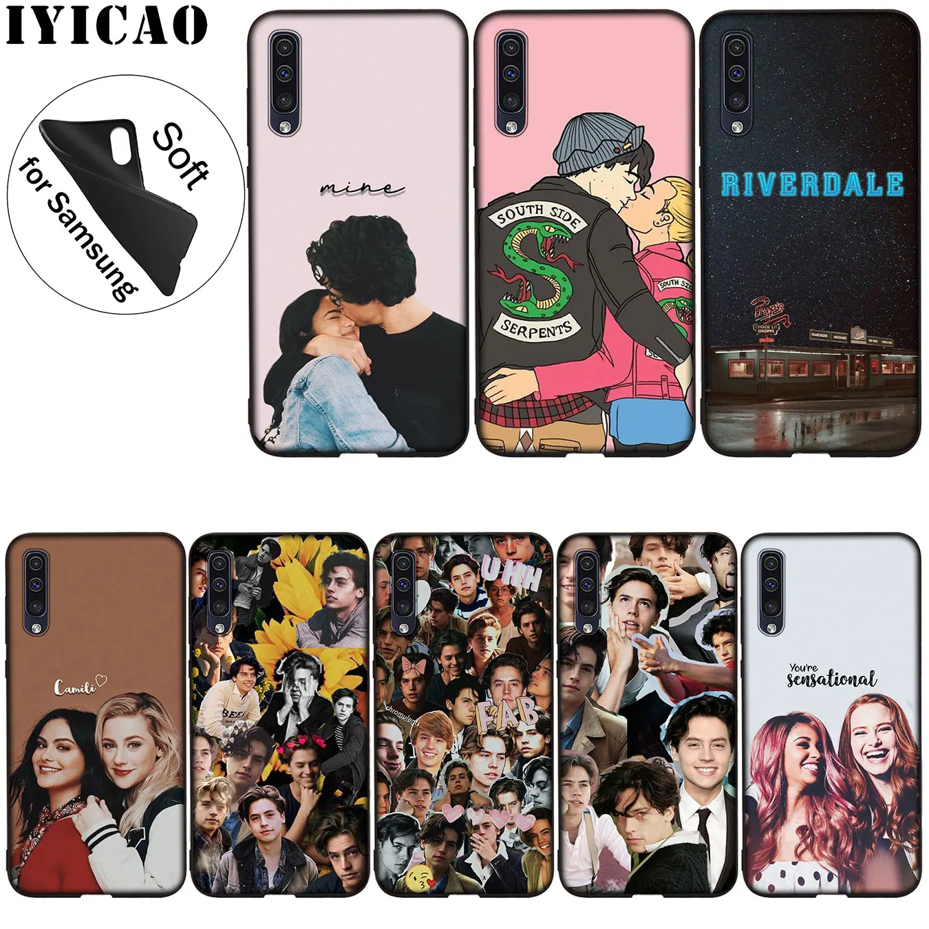 IYICAO riverdale choni Soft Silicone Case for Samsung Galaxy A70 A60 A50 A40 A30 A20 A10 A50S A40S A30S A20E A10S Black Cover |