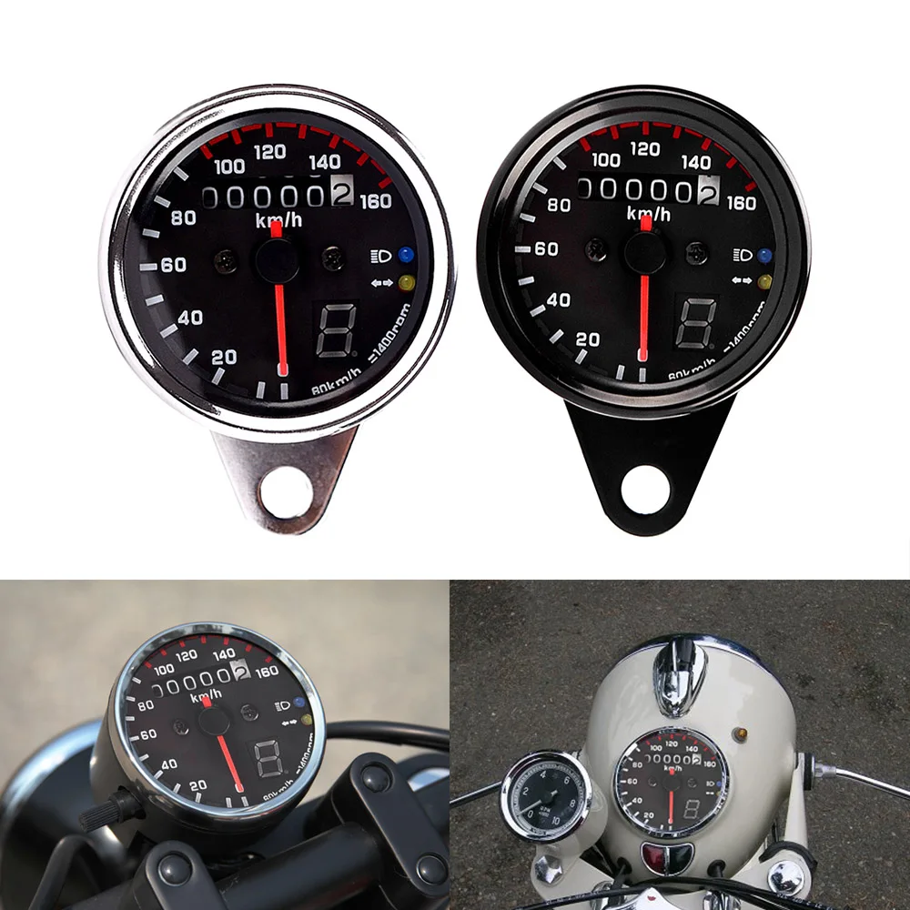 12V мотоцикл спидометр тахометр датчик w/светодиодный подсветка универсальный для Moto