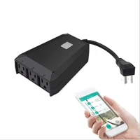 outdoor waterproof plug adaptor ip44 waterproof wifi smart socket switch 1 in 3 out automation app remote control alexagoogle