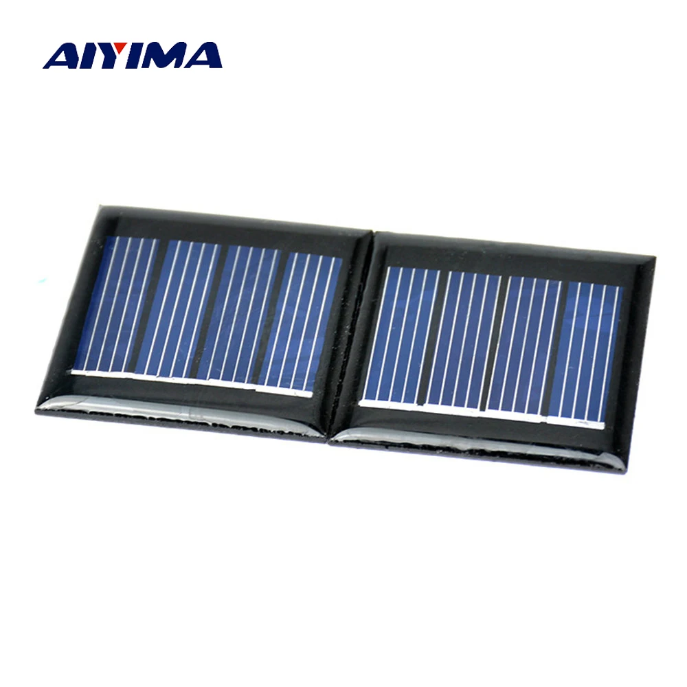 AIYIMA 10 шт. 40x40 мм 2 в 60 мА луч солнечных батарей монокристаллические Кремниевые