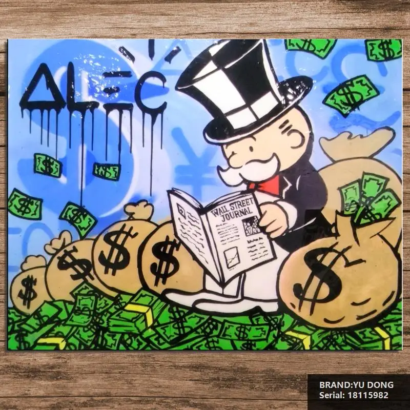 Газета Алек Мультфильм Абстрактная Живопись Маслом Рисование искусство Спрей