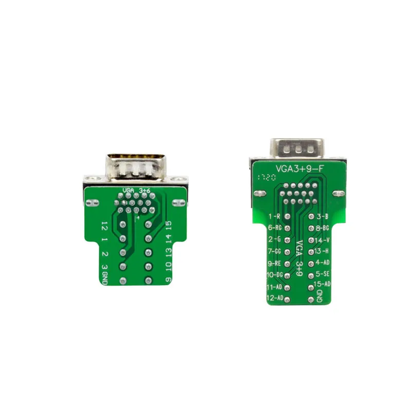 Позолоченный Разъем DB15 для пайки из чистой меди без VGA 3 ряда 15 контактов