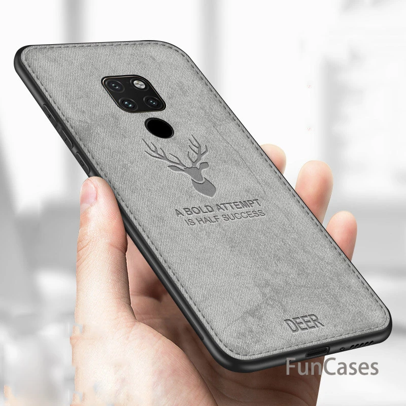 Роскошная ткань телефон чехлы для huawei Коврики 20 Pro задняя крышка Ткань олень