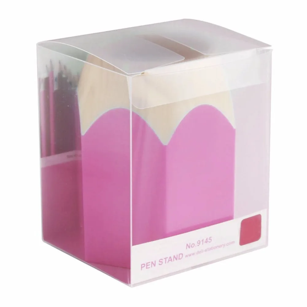 Plastic Pen Holder Cup Stand Pencil Stub Pot Container for Pens Utensils Office Supplies Caddy Cosmetic Brush Organizers | Канцтовары